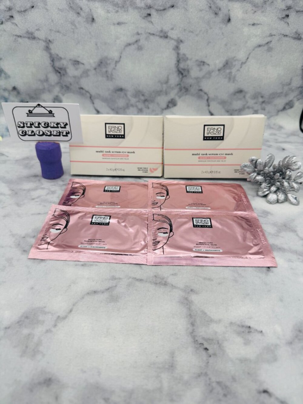 Erno Laszlo Skincare Gift Set-Multi-Task Eye Serum Mask,4 Patches-2pc-BOXED-NEW